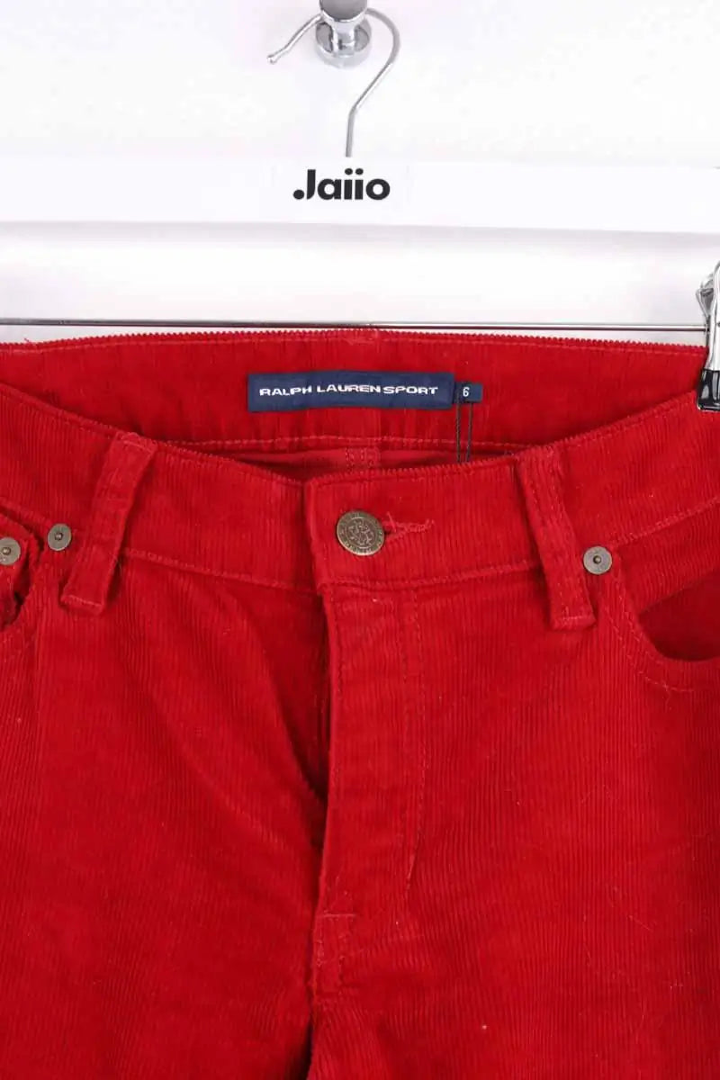 Pantalon droit Ralph Lauren Rouge en Coton