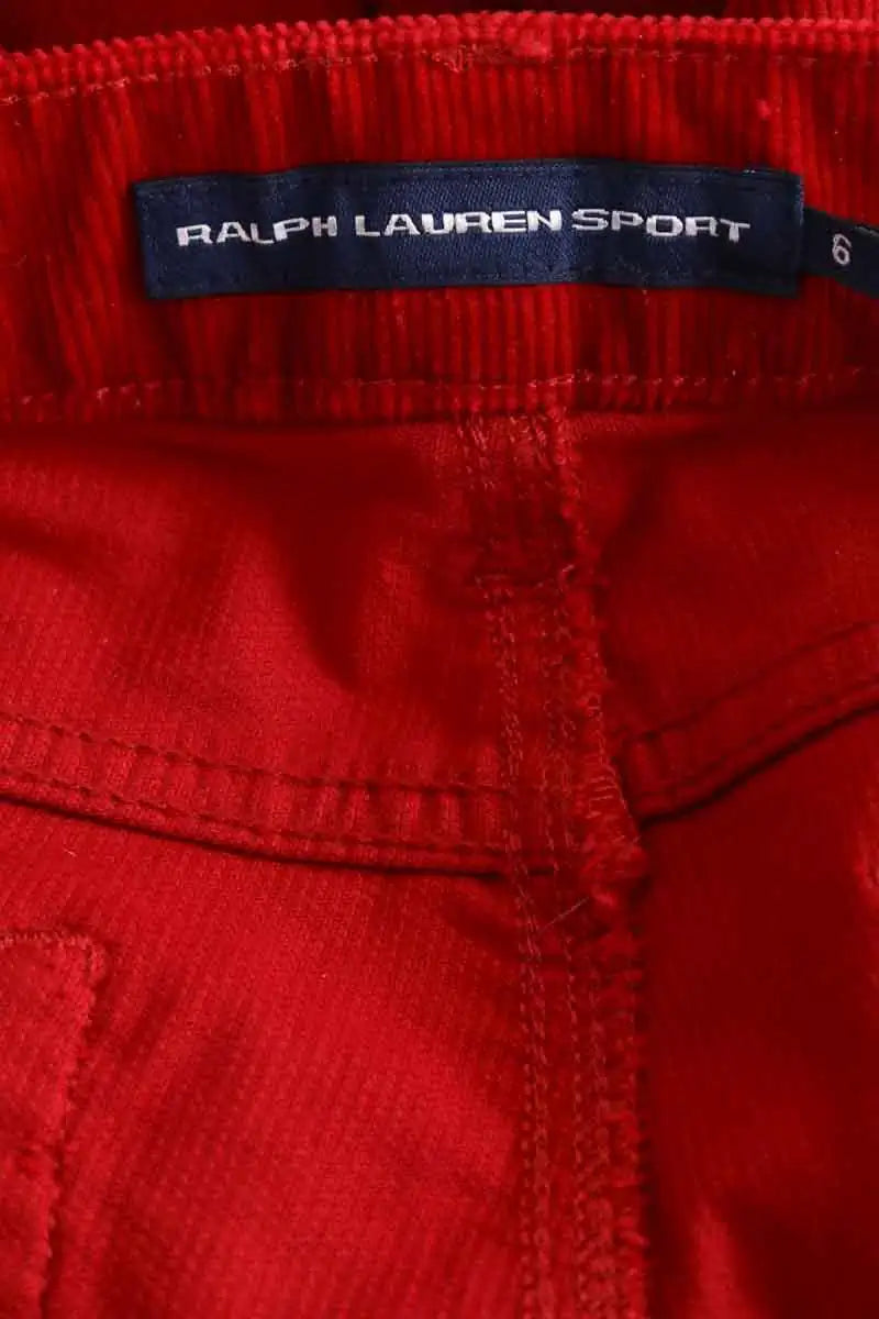 Pantalon droit Ralph Lauren Rouge en Coton
