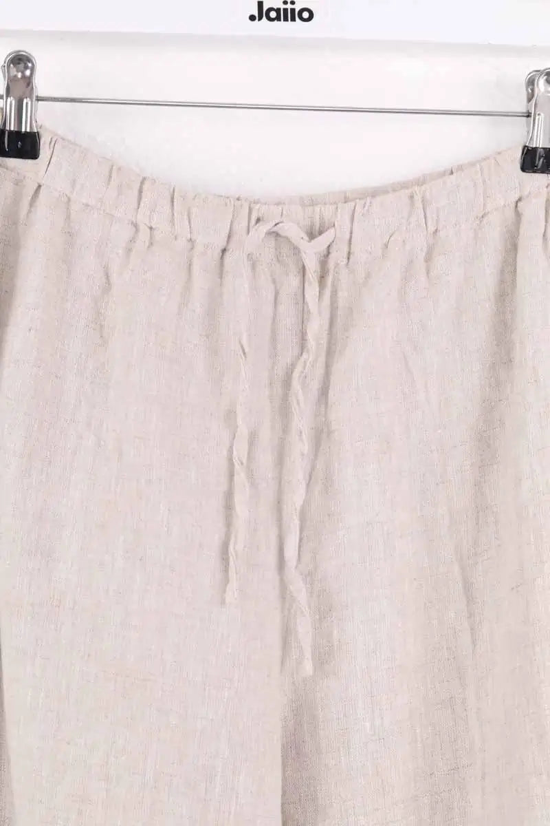 Pantalon droit Reformation Beige en Lin