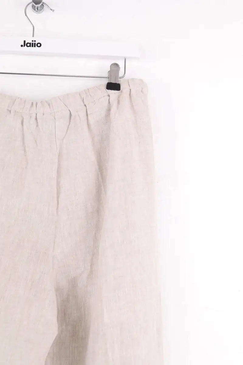 Pantalon droit Reformation Beige en Lin