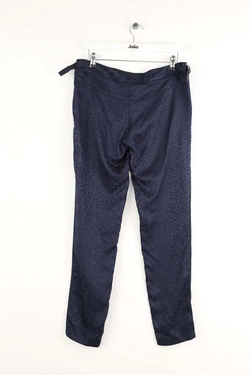 Pantalon droit Roseanna Bleu en Soie