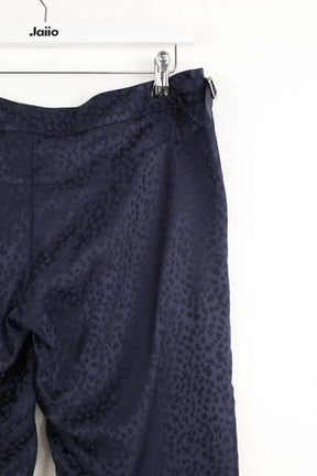 Pantalon droit Roseanna Bleu en Soie