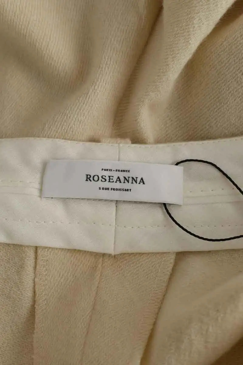 Pantalon droit Roseanna Ecru en Laine