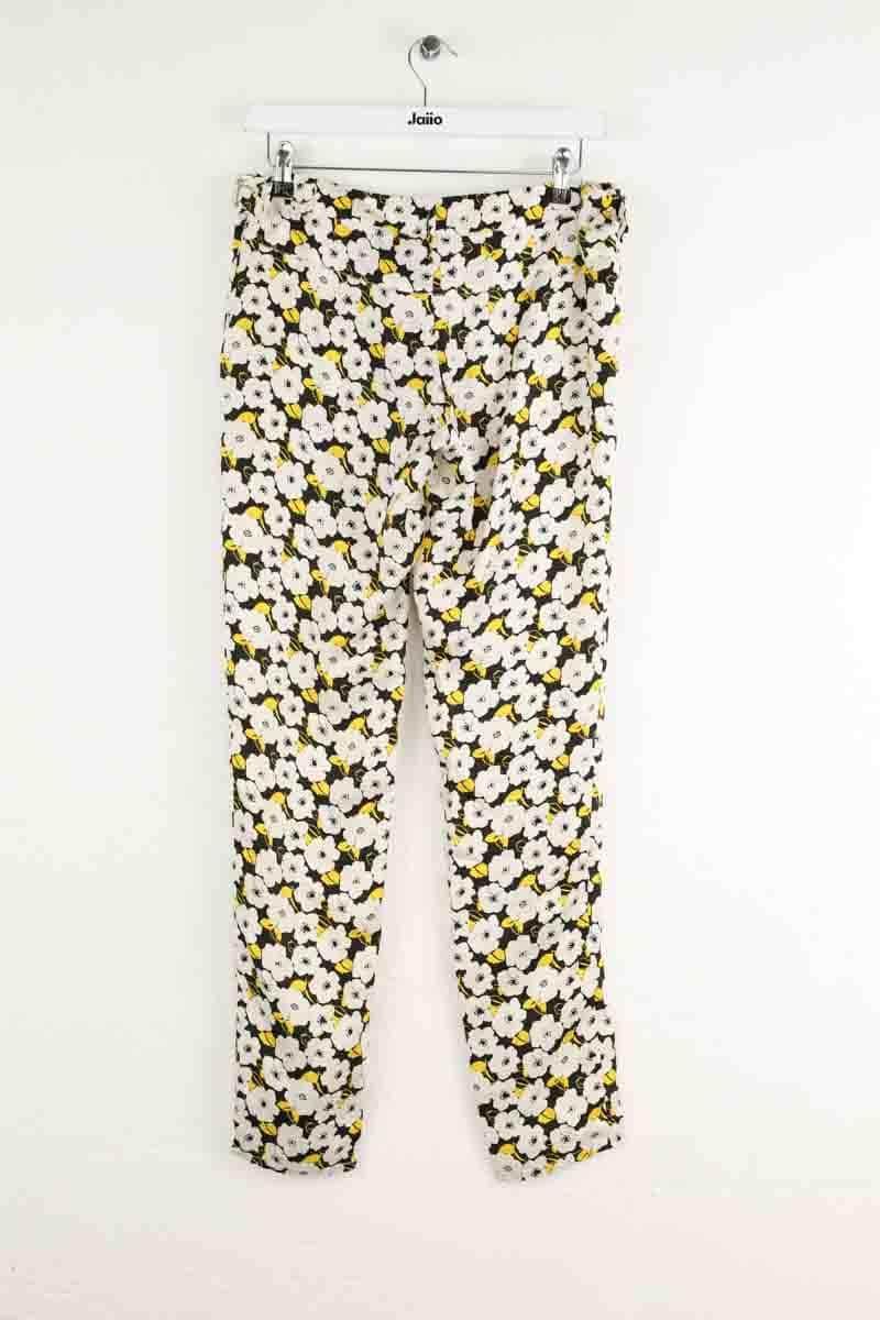 Pantalon droit Roseanna Jaune en Soie