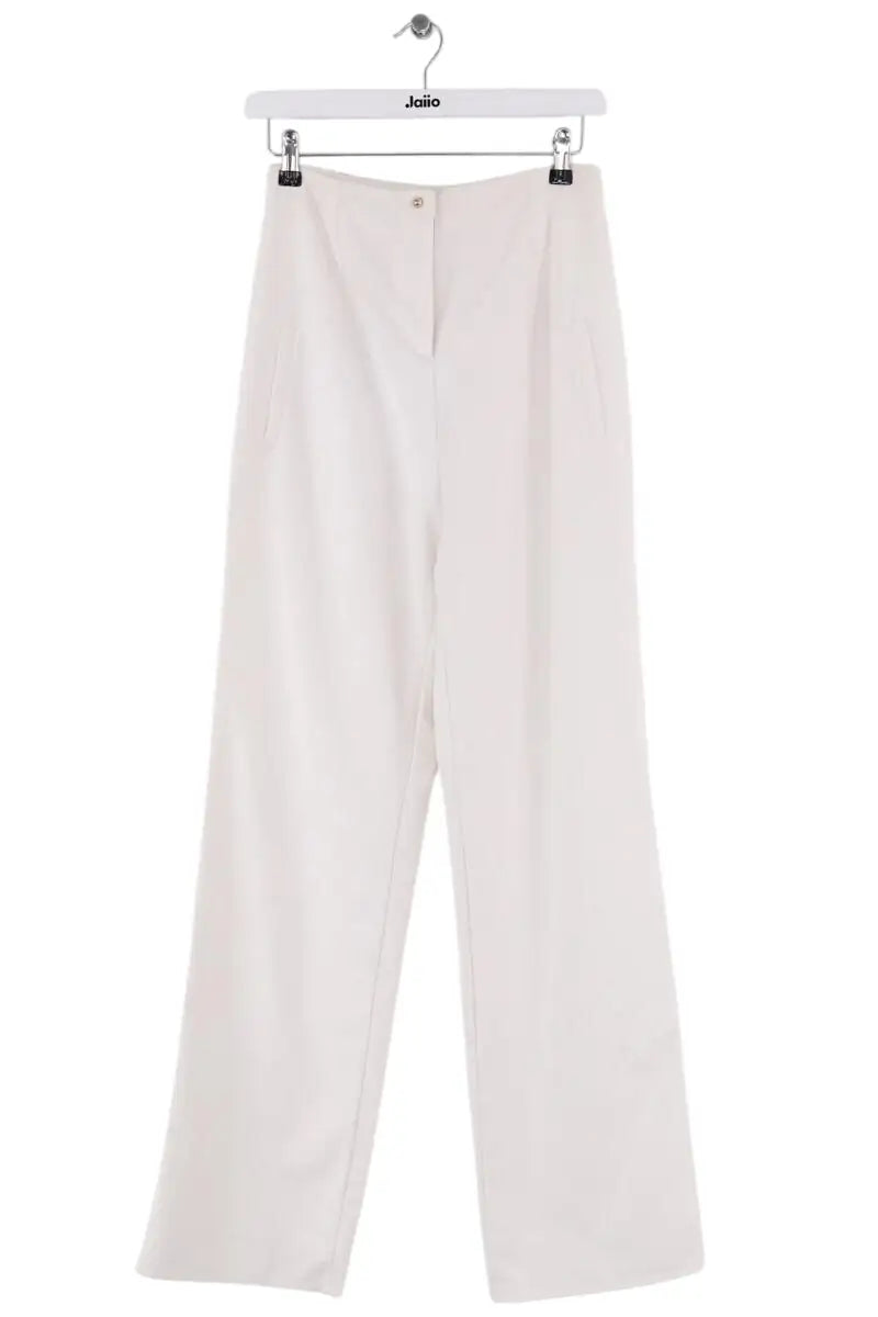 Pantalon droit Saaj Blanc en Coton, taille S - Seconde Main