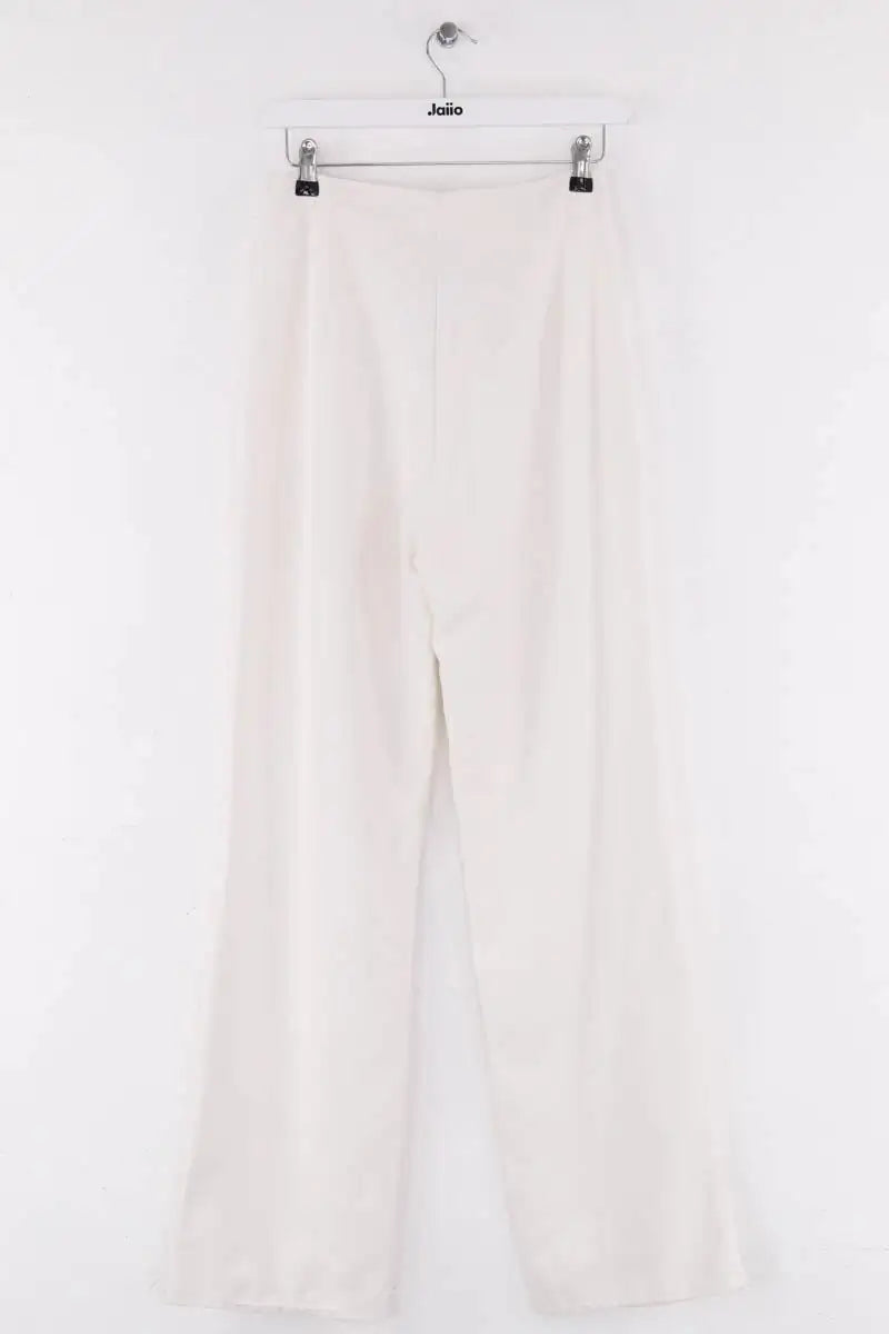 Pantalon droit Saaj Blanc en Coton
