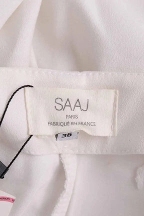 Pantalon droit Saaj Blanc en Coton