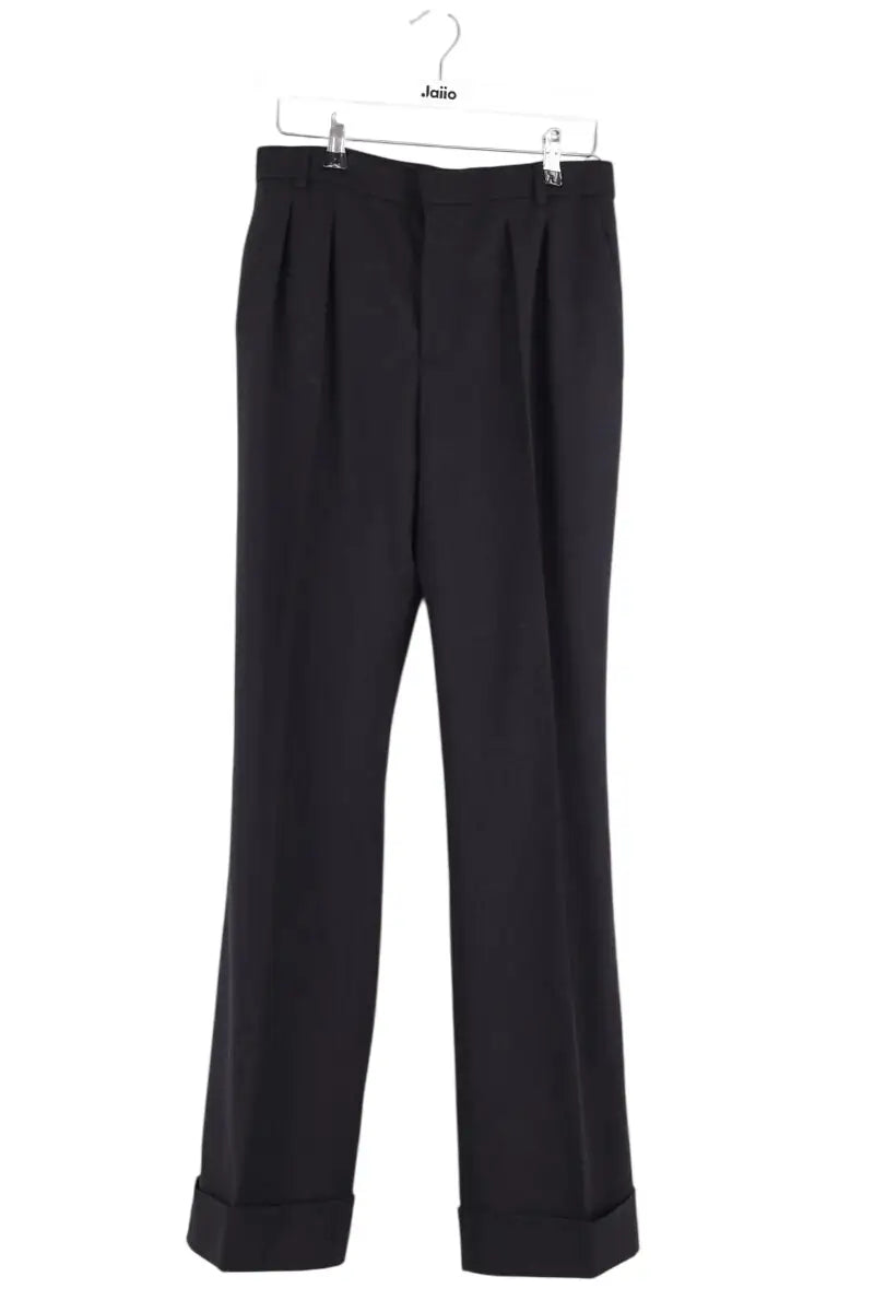 Pantalon droit Saint Laurent Noir en Laine, taille M - Seconde Main