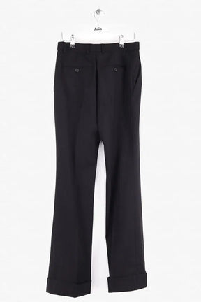 Pantalon droit Saint Laurent Noir en Laine