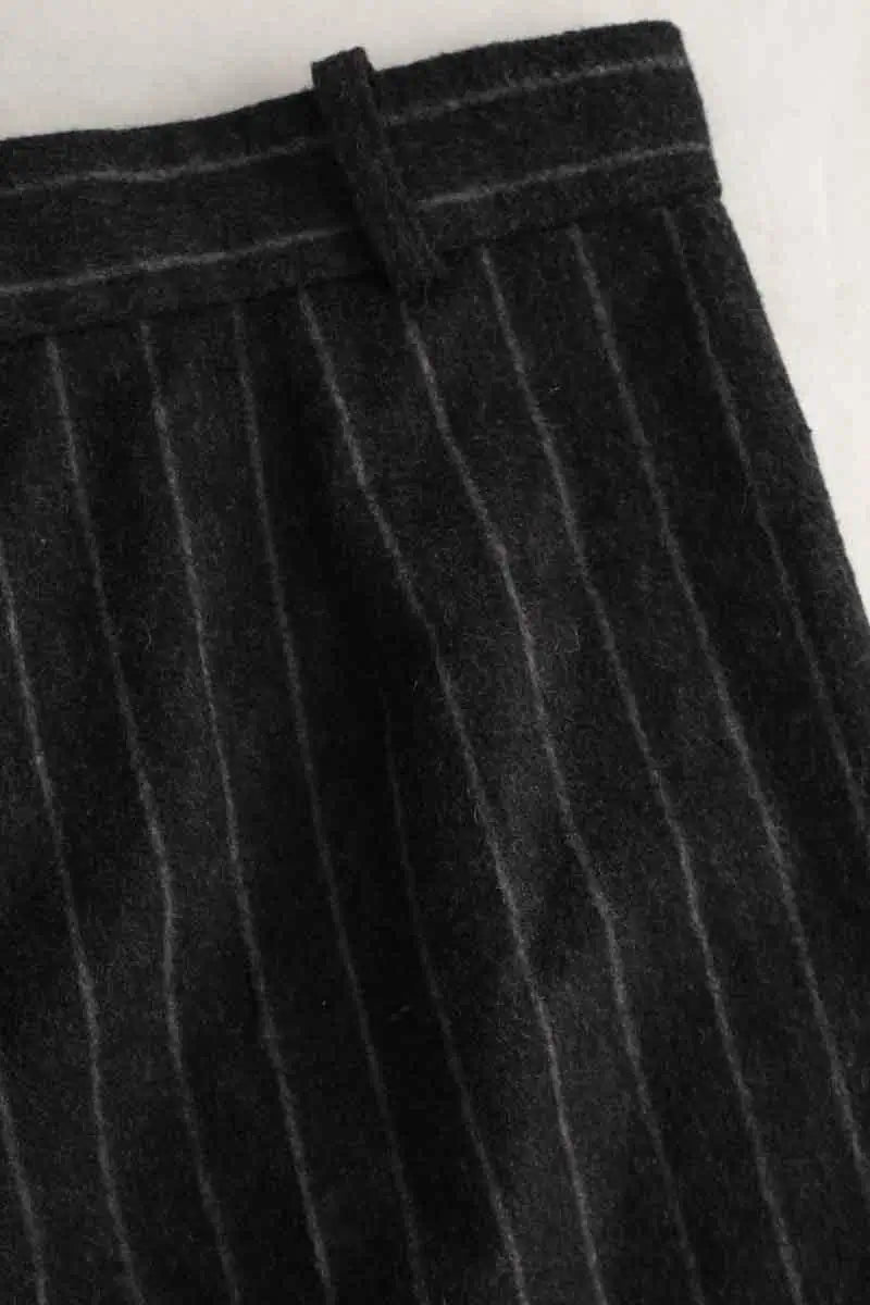 Pantalon droit Sandro Anthracite en Laine