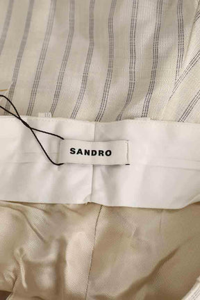 Pantalon droit Sandro Blanc en Viscose