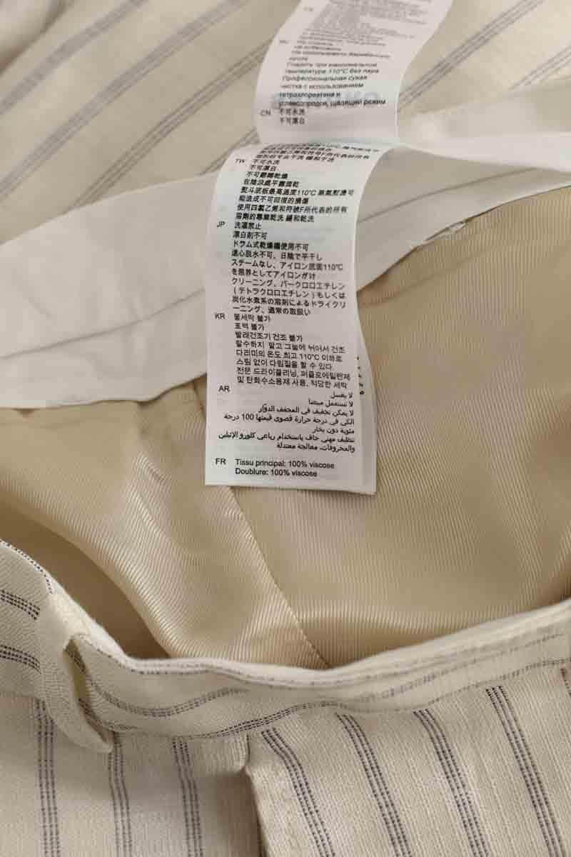 Pantalon droit Sandro Blanc en Viscose