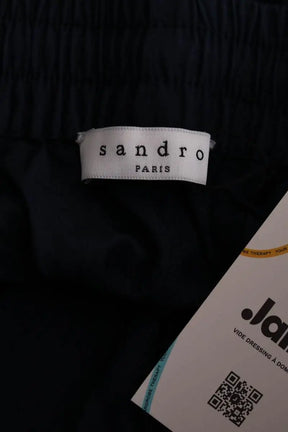 Pantalon droit Sandro Bleu en Coton
