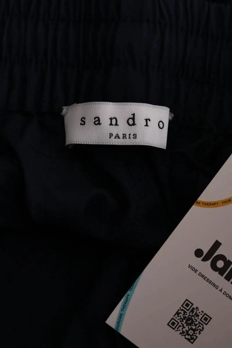 Pantalon droit Sandro Bleu en Coton