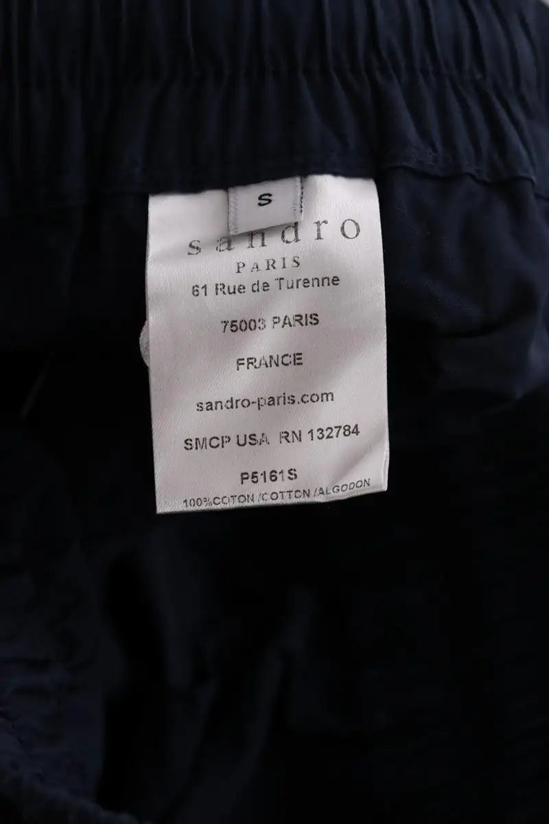 Pantalon droit Sandro Bleu en Coton