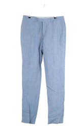 Pantalon droit Sandro Bleu en Lin, taille L - Seconde Main
