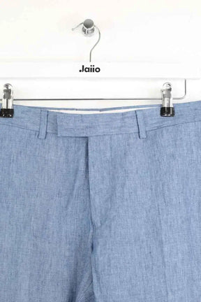 Pantalon droit Sandro Bleu en Lin