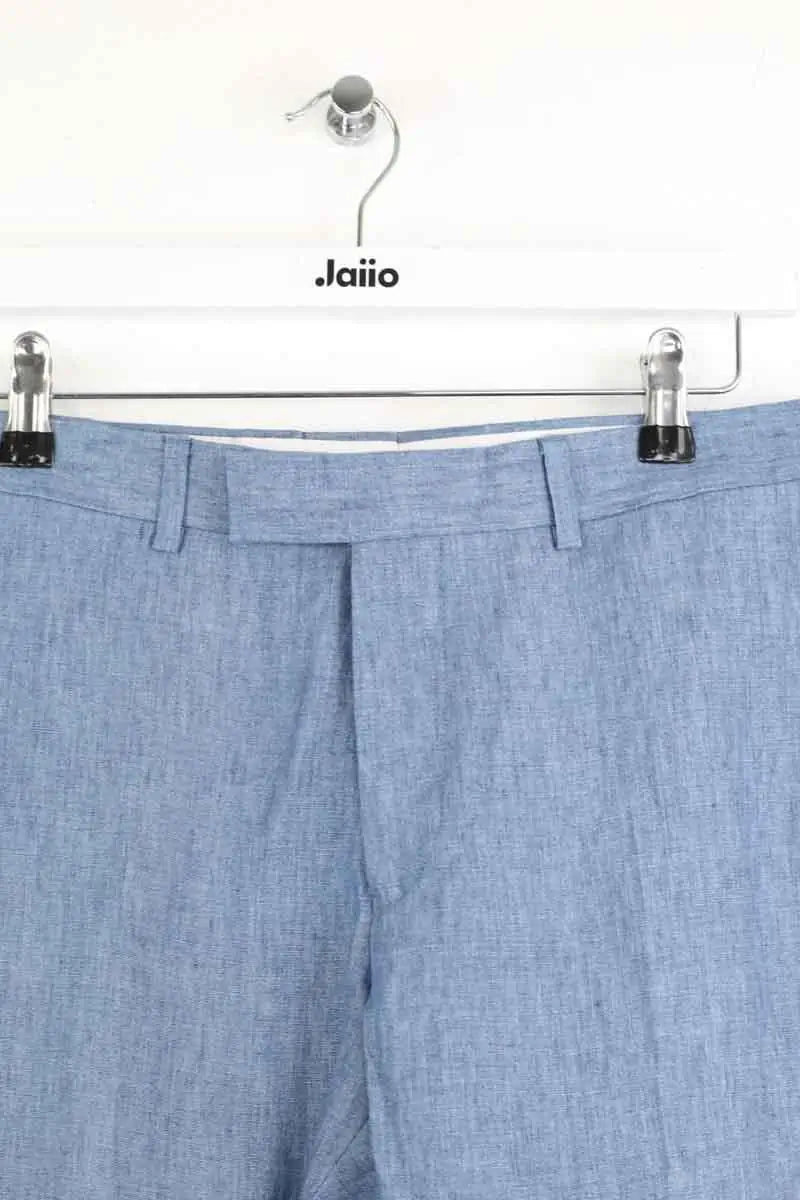 Pantalon droit Sandro Bleu en Lin