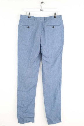 Pantalon droit Sandro Bleu en Lin