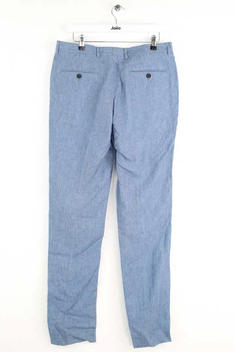 Pantalon droit Sandro Bleu en Lin