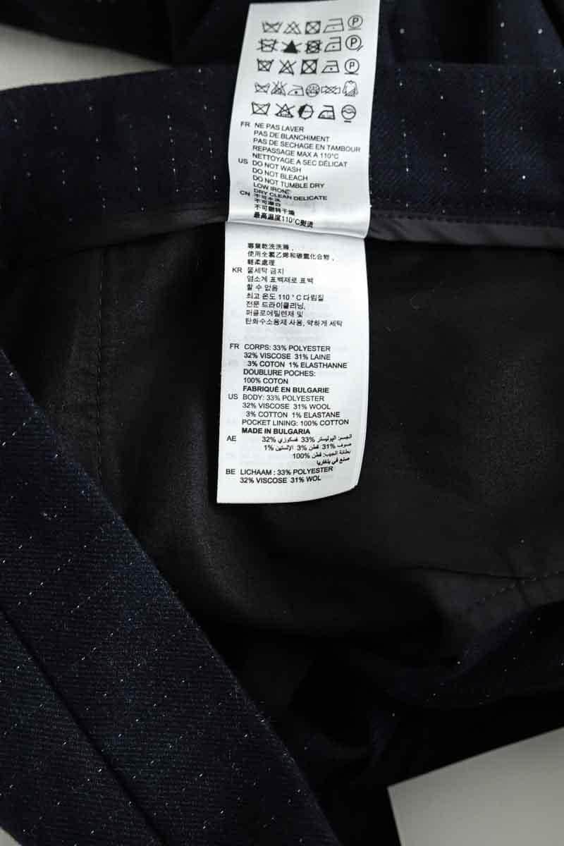 Pantalon droit Sandro Bleu en Polyester