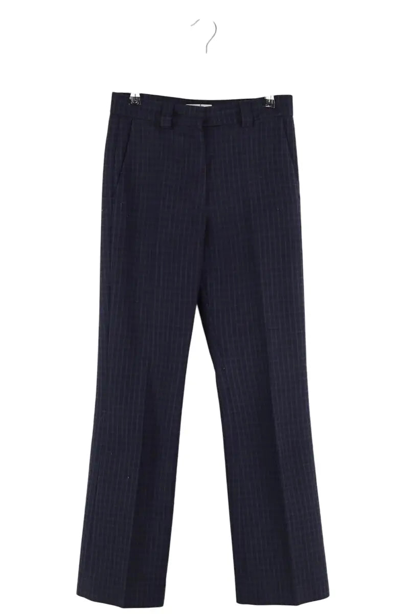 Pantalon droit Sandro Bleu en Synthétique, taille XS - Seconde Main
