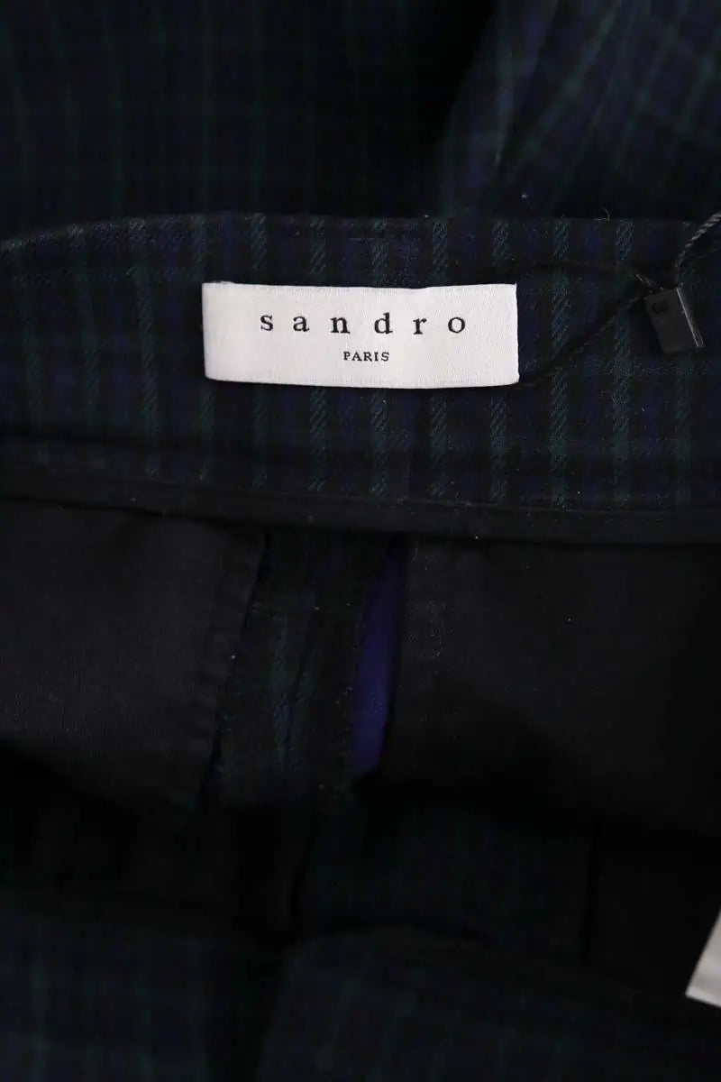 Pantalon droit Sandro Bleu en Synthétique