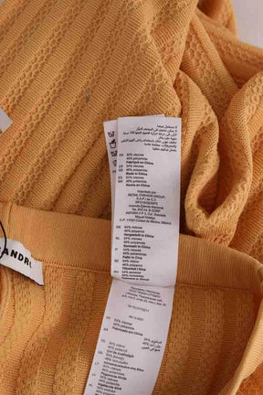 Pantalon droit Sandro Jaune en Viscose