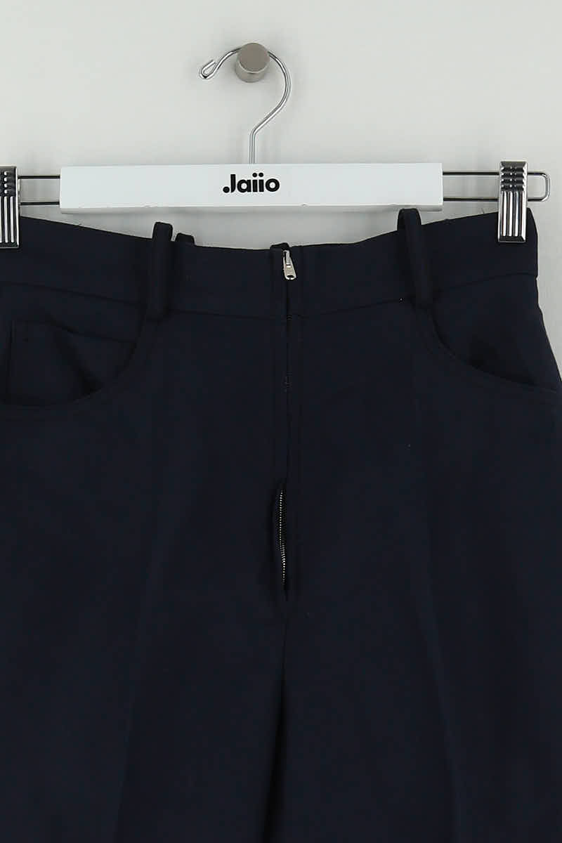 Pantalon droit Sandro Marine en Coton