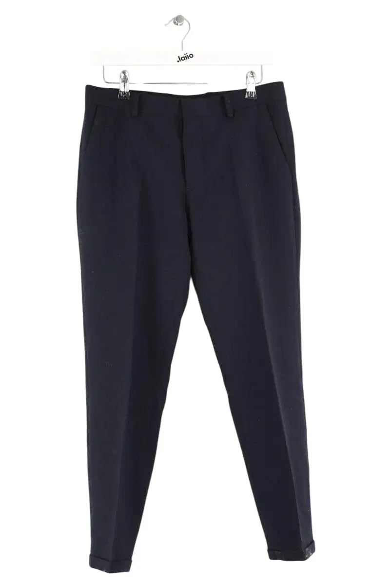 Pantalon droit Sandro Marine en Laine, taille M - Seconde Main