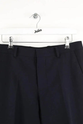 Pantalon droit Sandro Marine en Laine