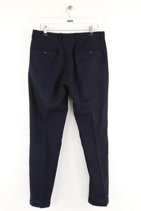 Pantalon droit Sandro Marine en Laine