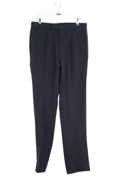 Pantalon droit Sandro Marine en Laine, taille M - Seconde Main
