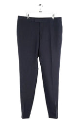 Pantalon droit Sandro Marine en Lin, taille XL - Seconde Main