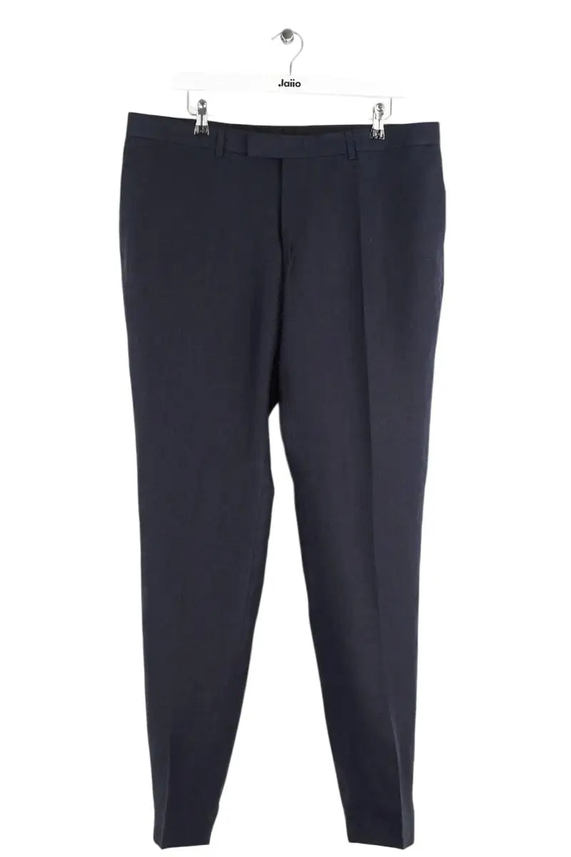 Pantalon droit Sandro Marine en Lin, taille XL - Seconde Main