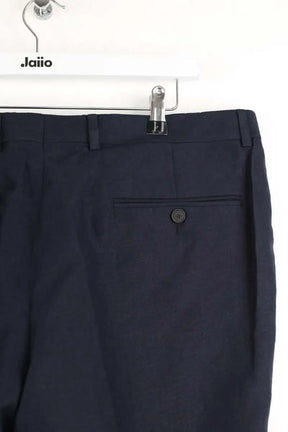 Pantalon droit Sandro Marine en Lin