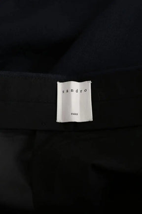 Pantalon droit Sandro Marine en Lin