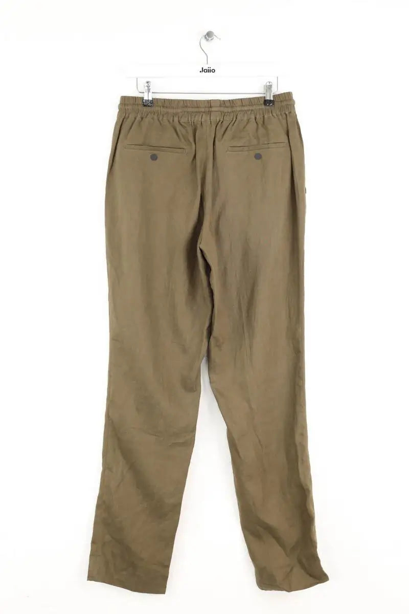 Pantalon droit Sandro Marron en Lin