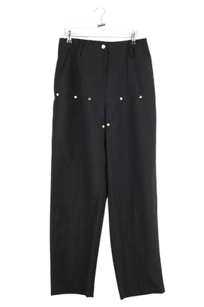 Pantalon droit Sandro Noir en Laine, taille M - Seconde Main