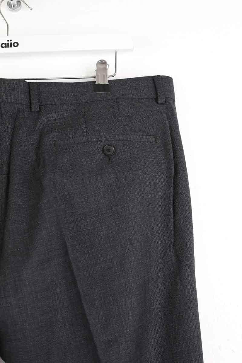 Pantalon droit Sandro Noir en Laine