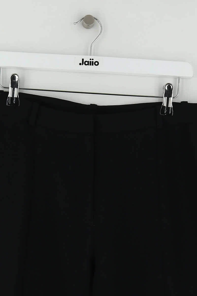 Pantalon droit Sandro Noir en Polyester