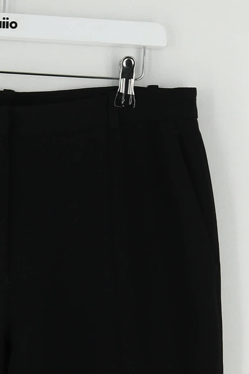 Pantalon droit Sandro Noir en Polyester