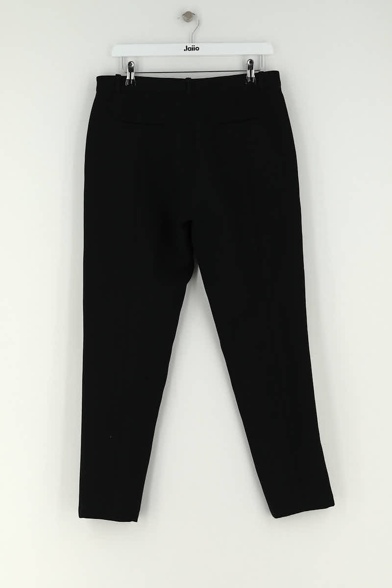 Pantalon droit Sandro Noir en Polyester