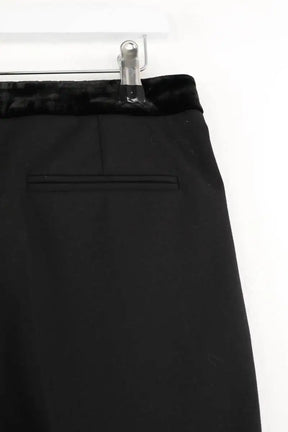 Pantalon droit Sandro Noir en Polyester