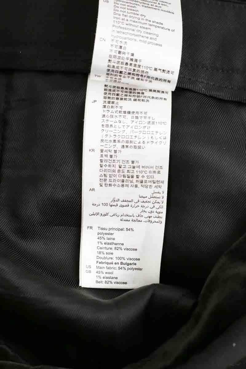 Pantalon droit Sandro Noir en Polyester