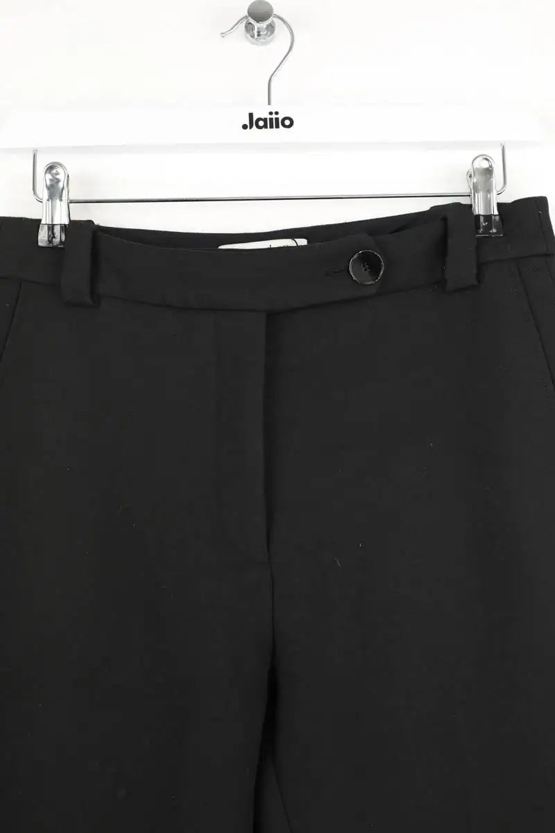 Pantalon droit Sandro Noir en Polyester