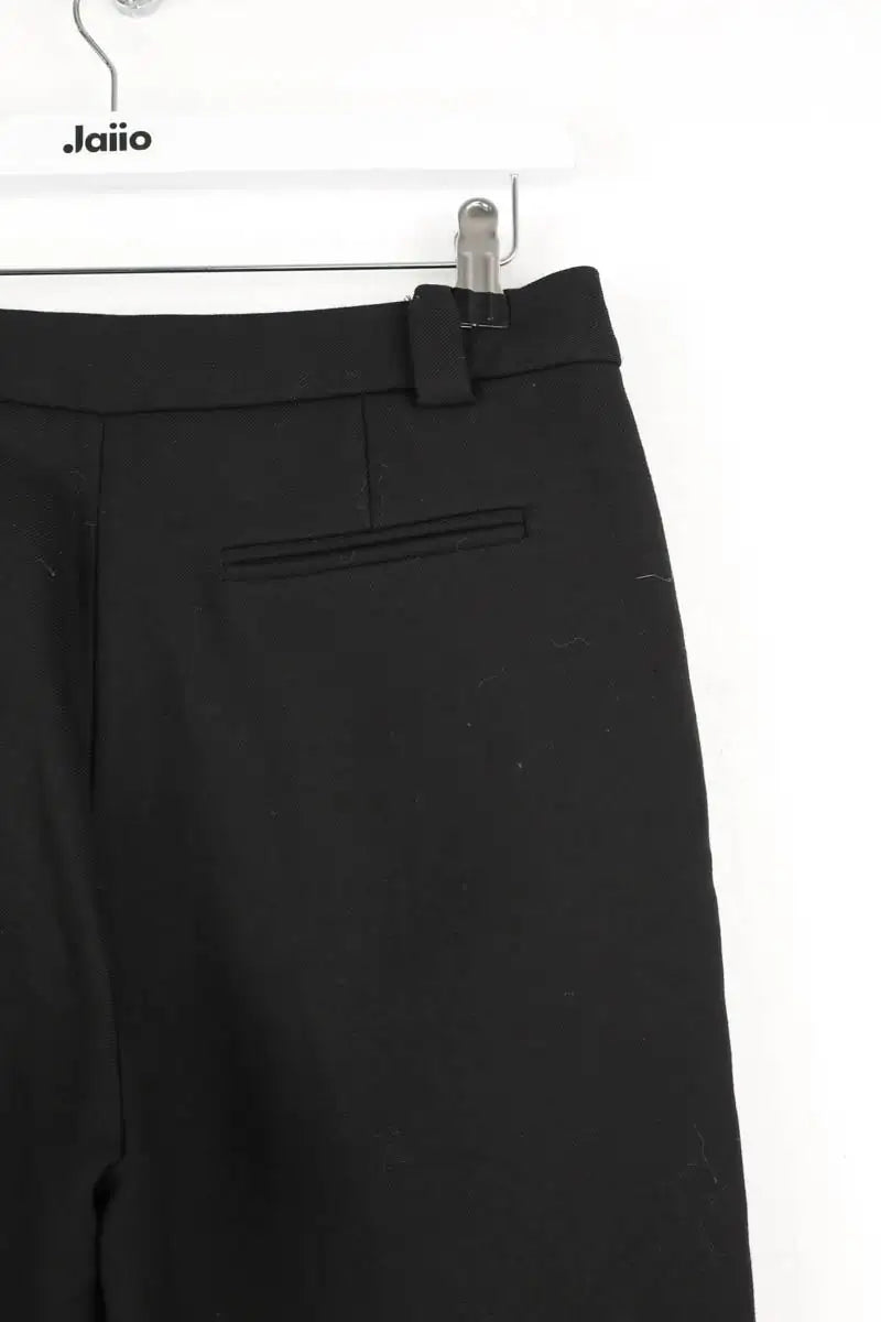 Pantalon droit Sandro Noir en Polyester