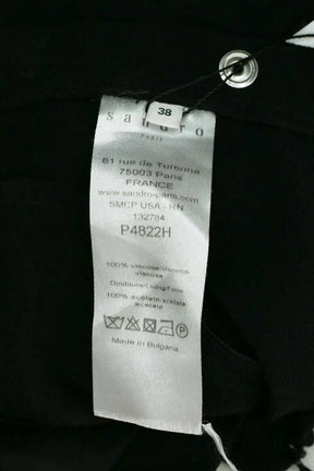 Pantalon droit Sandro Noir en Viscose