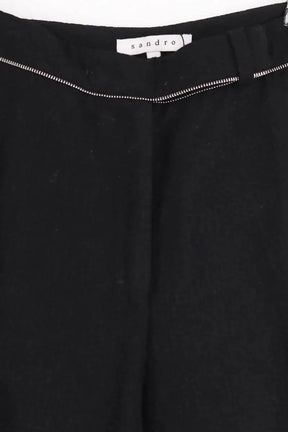 Pantalon droit Sandro Noir en Viscose