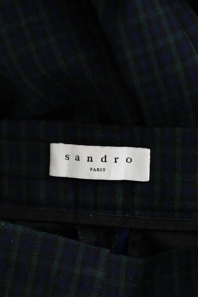 Pantalon droit Sandro Vert en Synthétique